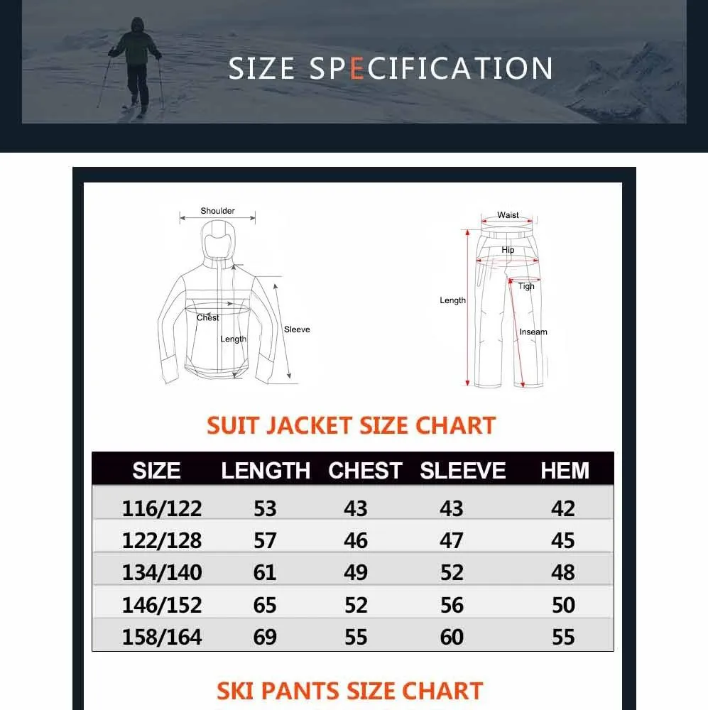 DETECTOR Waterproof Ski Snowboard Suit - Kid's
