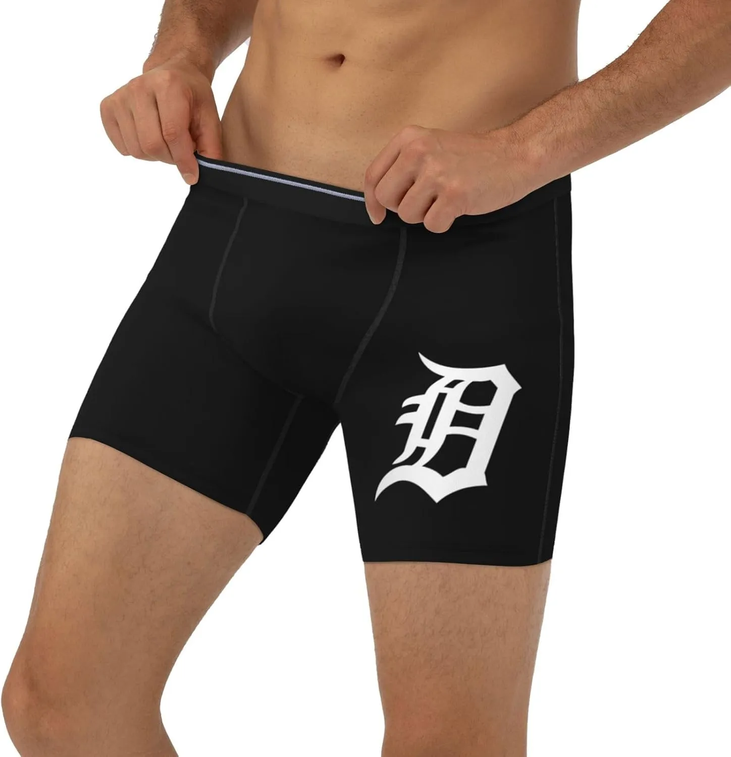 Detroit Men's long leg breathable boxer briefs