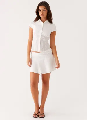 Outfit Mix Devoted Mini Skirt - White