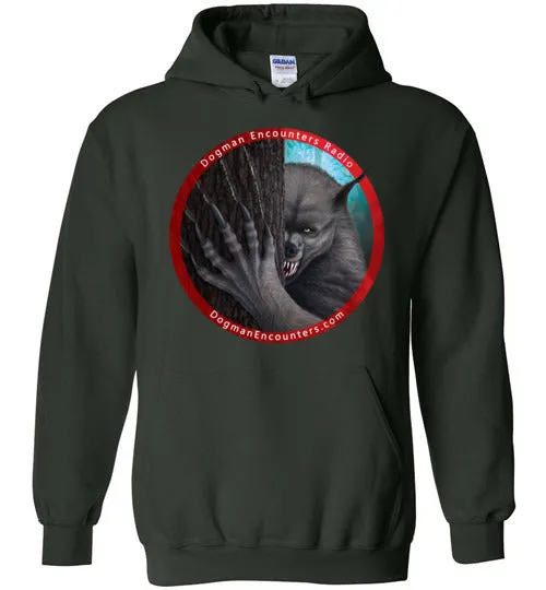 Dogman Encounters Rogue Collection Hooded Sweatshirt (red border with white font)