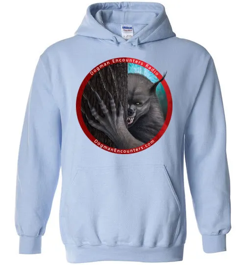 Dogman Encounters Rogue Collection Hooded Sweatshirt (red border with white font)