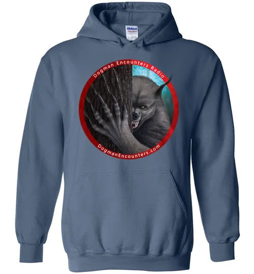 Dogman Encounters Rogue Collection Hooded Sweatshirt (red border with white font)