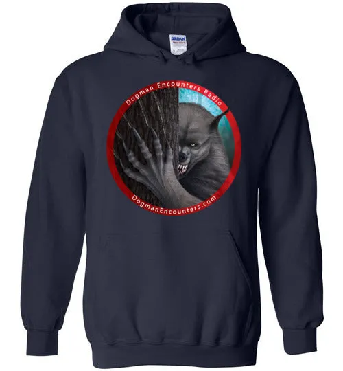 Dogman Encounters Rogue Collection Hooded Sweatshirt (red border with white font)