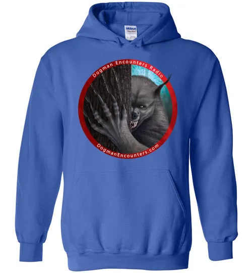 Dogman Encounters Rogue Collection Hooded Sweatshirt (red border with white font)