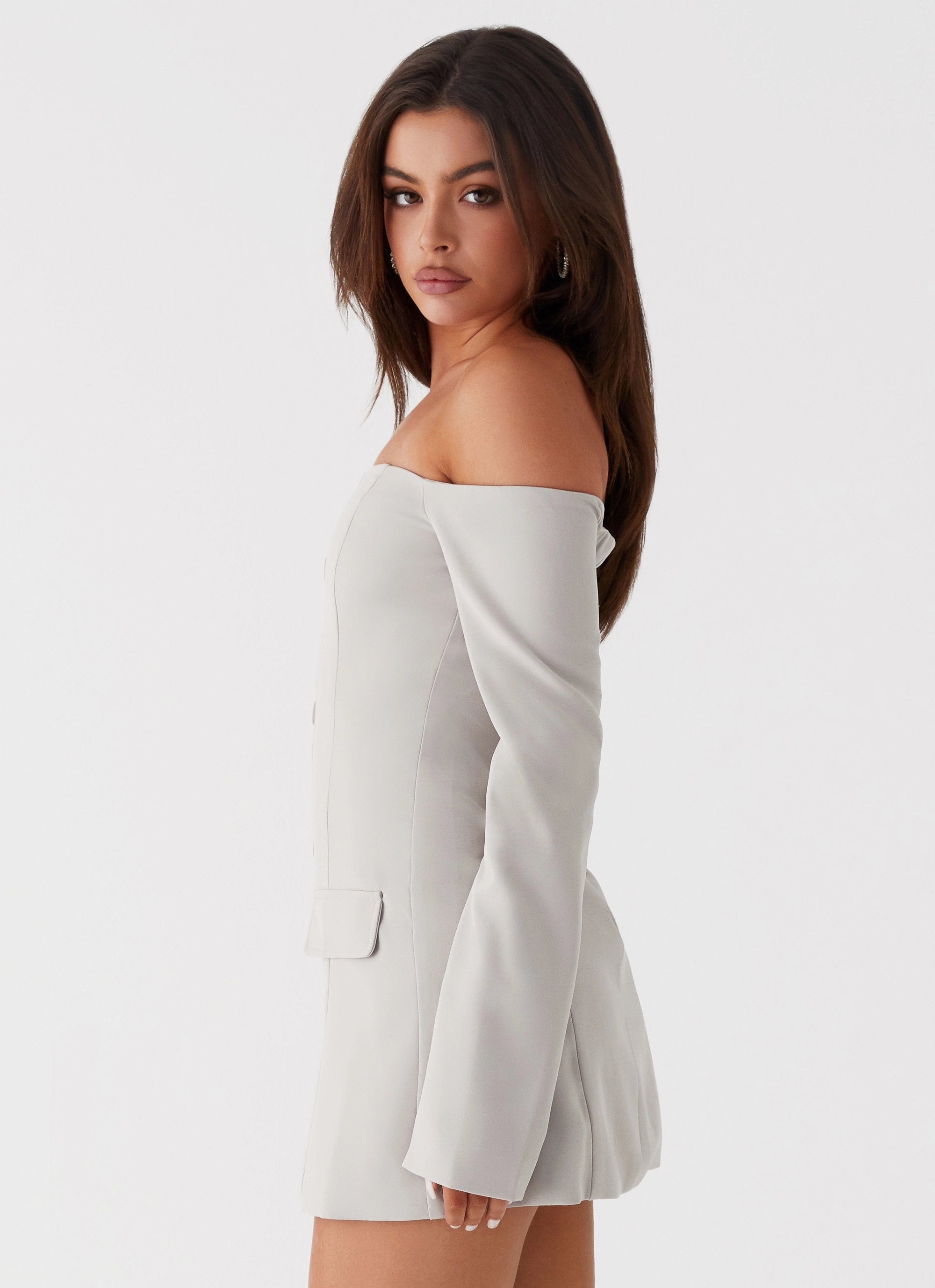 Dominique Blazer Mini Dress - Grey Move Free