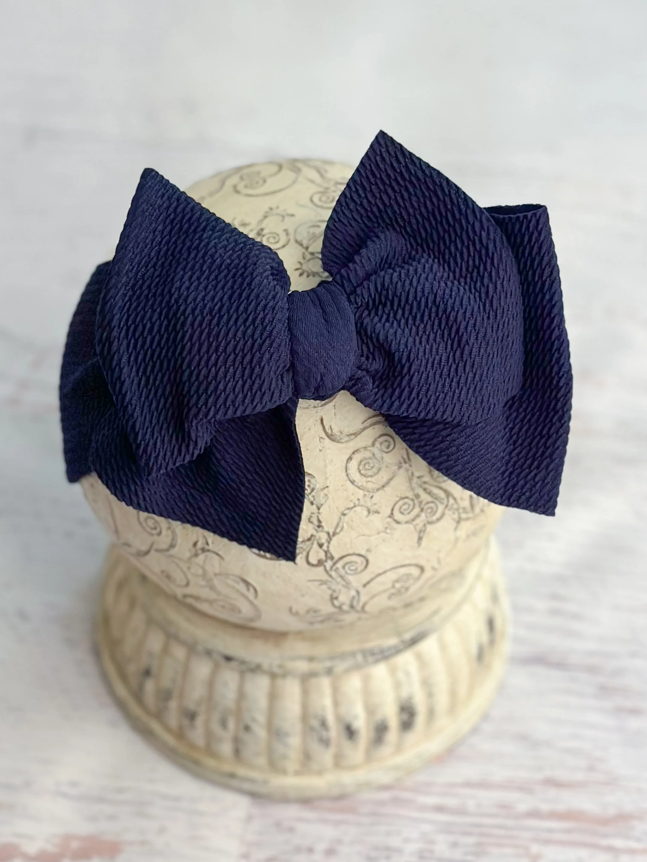 Double Bow Headbands - Solid Colors (Whtie & Hot pink)