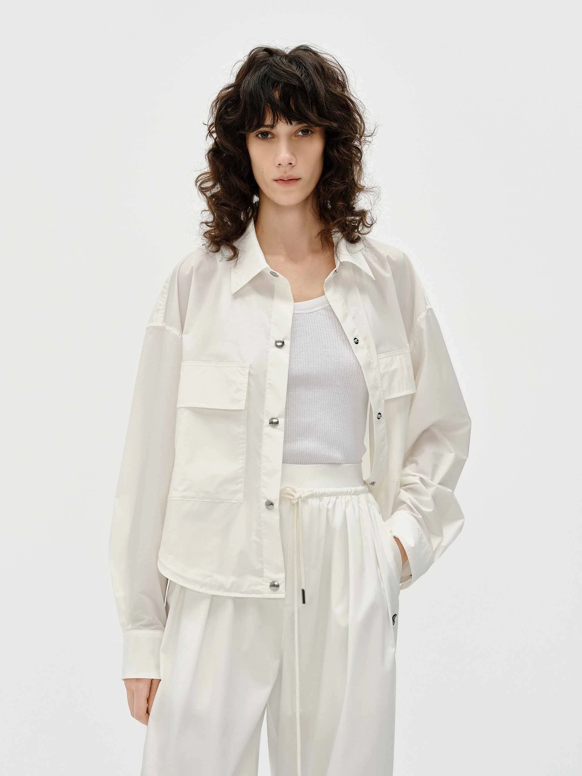 Crisp Detail Front Pocket Short Jacket