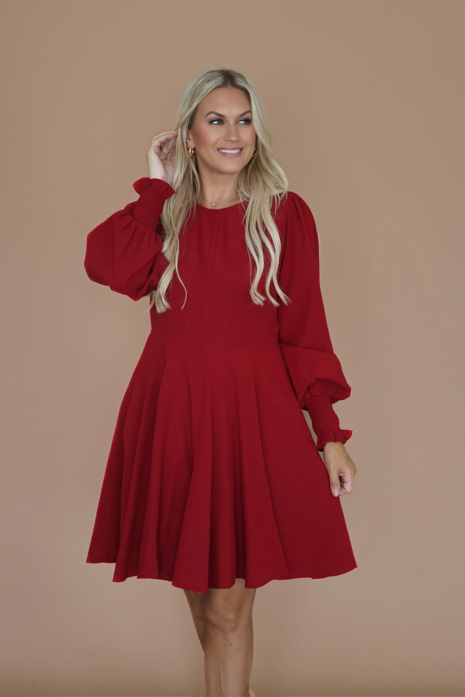 Dozen Roses Dress Grid Back Panel Sporty Blouse