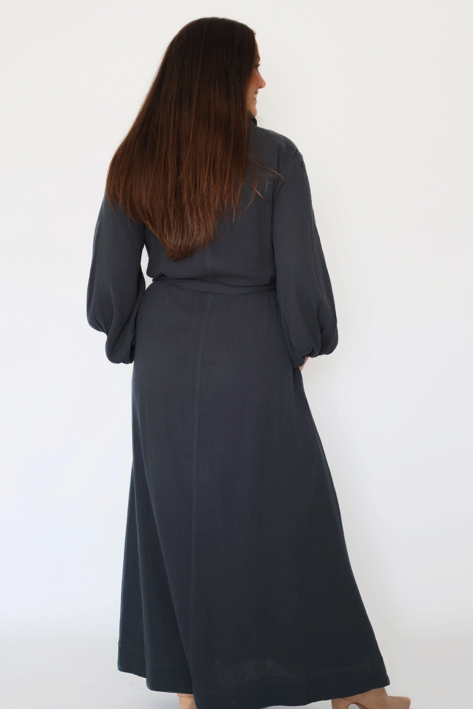 Falling For You Shirt Dress - Ash (FINAL SALE) Hypoallergenic Lining