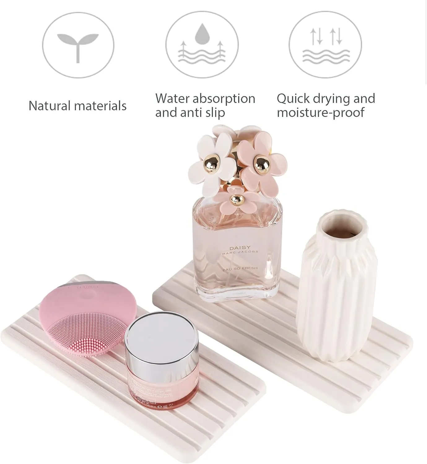 DryMates - Water Absorbent Diatomite Coasters