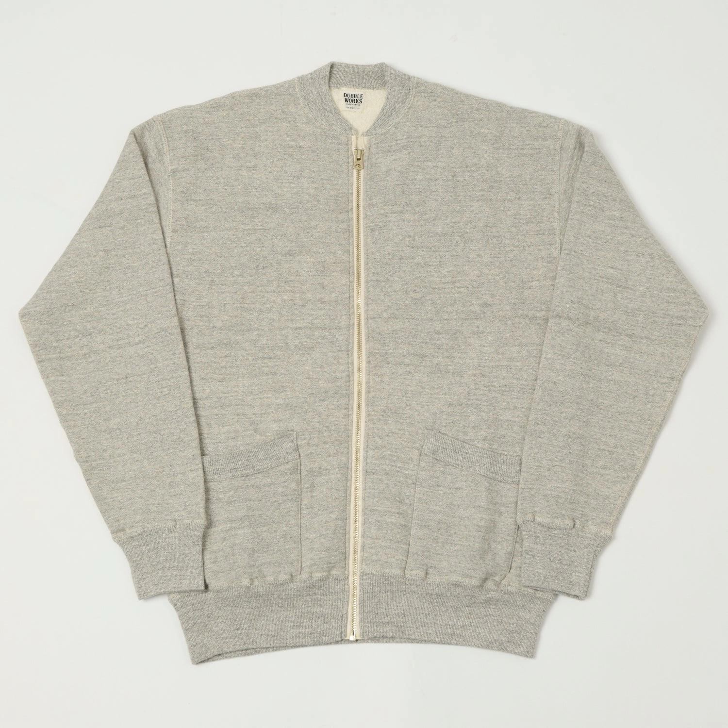 Anti Pilling Texture Dubbleworks Tsuriami Sweat Jacket - Heather Grey