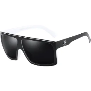 Dubery  Polarized Sunglasses 100% Uv Protection  Black & White / Black D818 C8