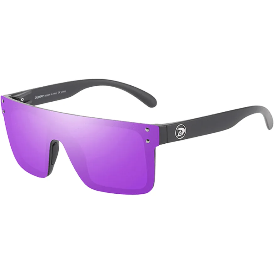 Dubery Polarized Sunglasses 100% UV Protection Black / Purple D104 C12