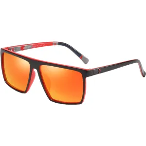 Dubery Polarized Sunglasses 100% UV Protection Black / Red / Orange D369 C8