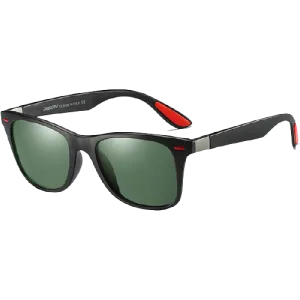 Dubery Polarized Sunglasses 100% UV Protection Black/Green D4195 C7