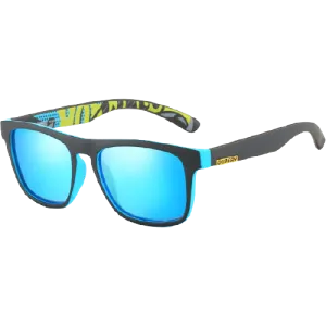 Dubery Polarized Sunglasses 100% UV Protection Sand Black/Blue/Blue D125 C2