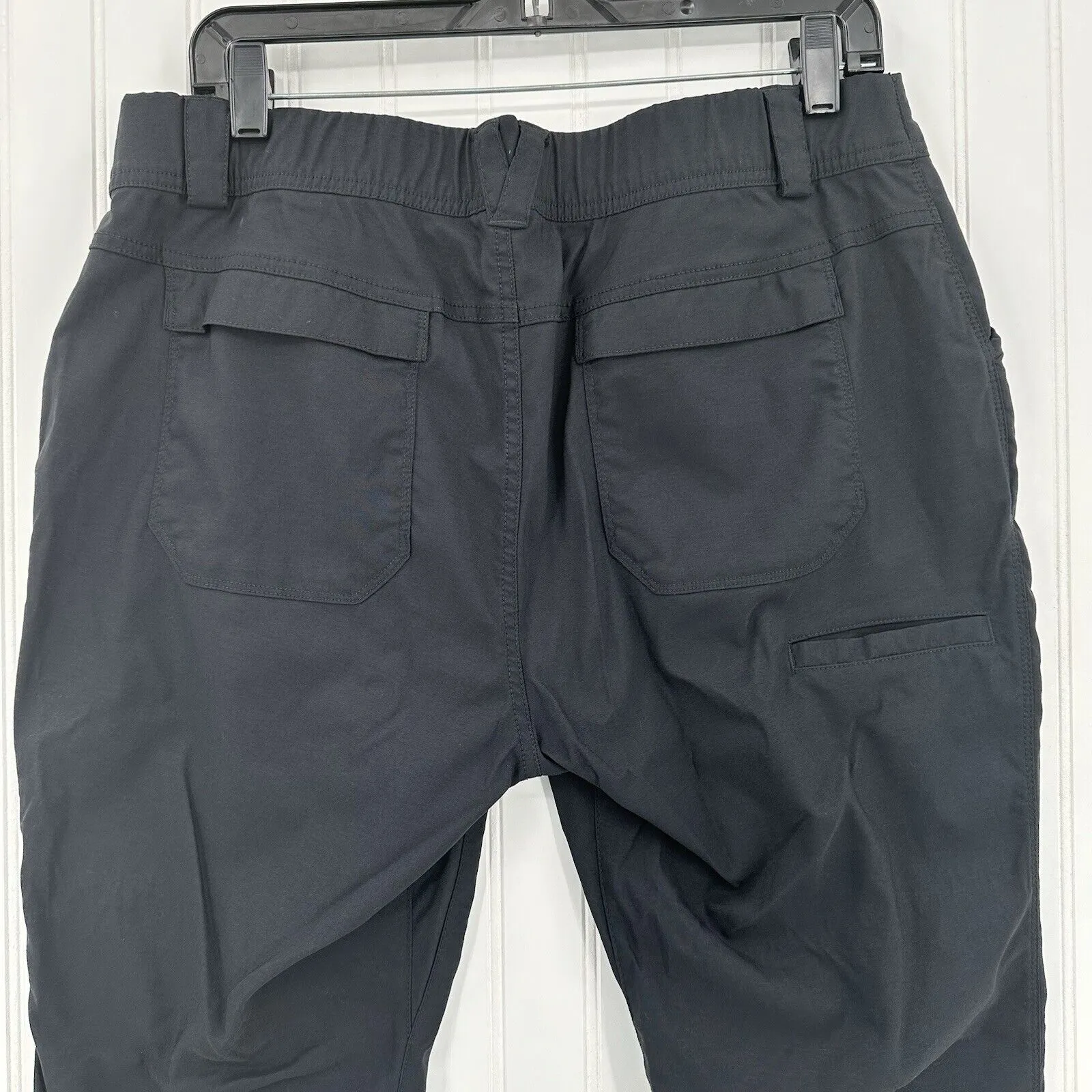 Duluth Trading Pants 14x29 Dry On The Fly Convertible Black Hiking Roll Up EUC