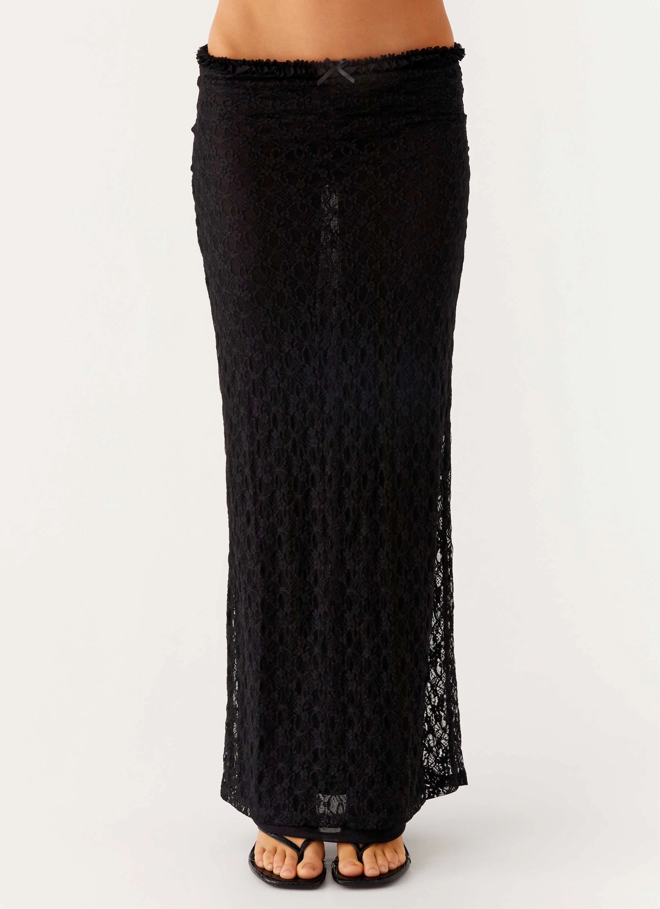 Ophira Maxi Skirt - Black Animal Print
