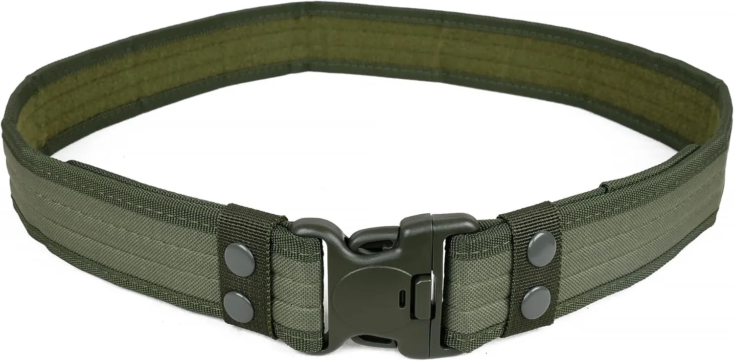 Durable Tactical Belt in Multiple Colors Black/Green/Camo/Khaki/Dessert for Hunting, Climbing, Hiking, Camping, Cycling