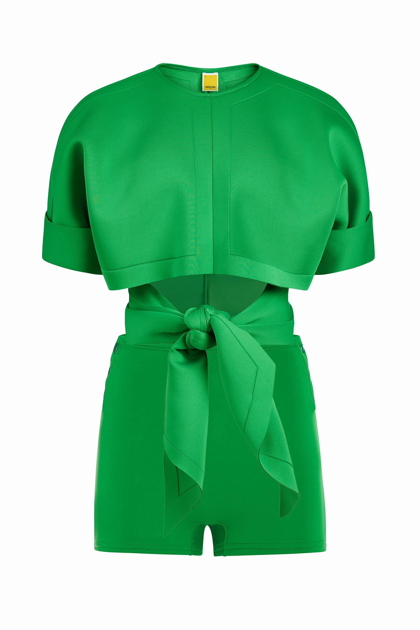 Kimiko Hot Short Set ReflectiveTrim Stretchable Fabric