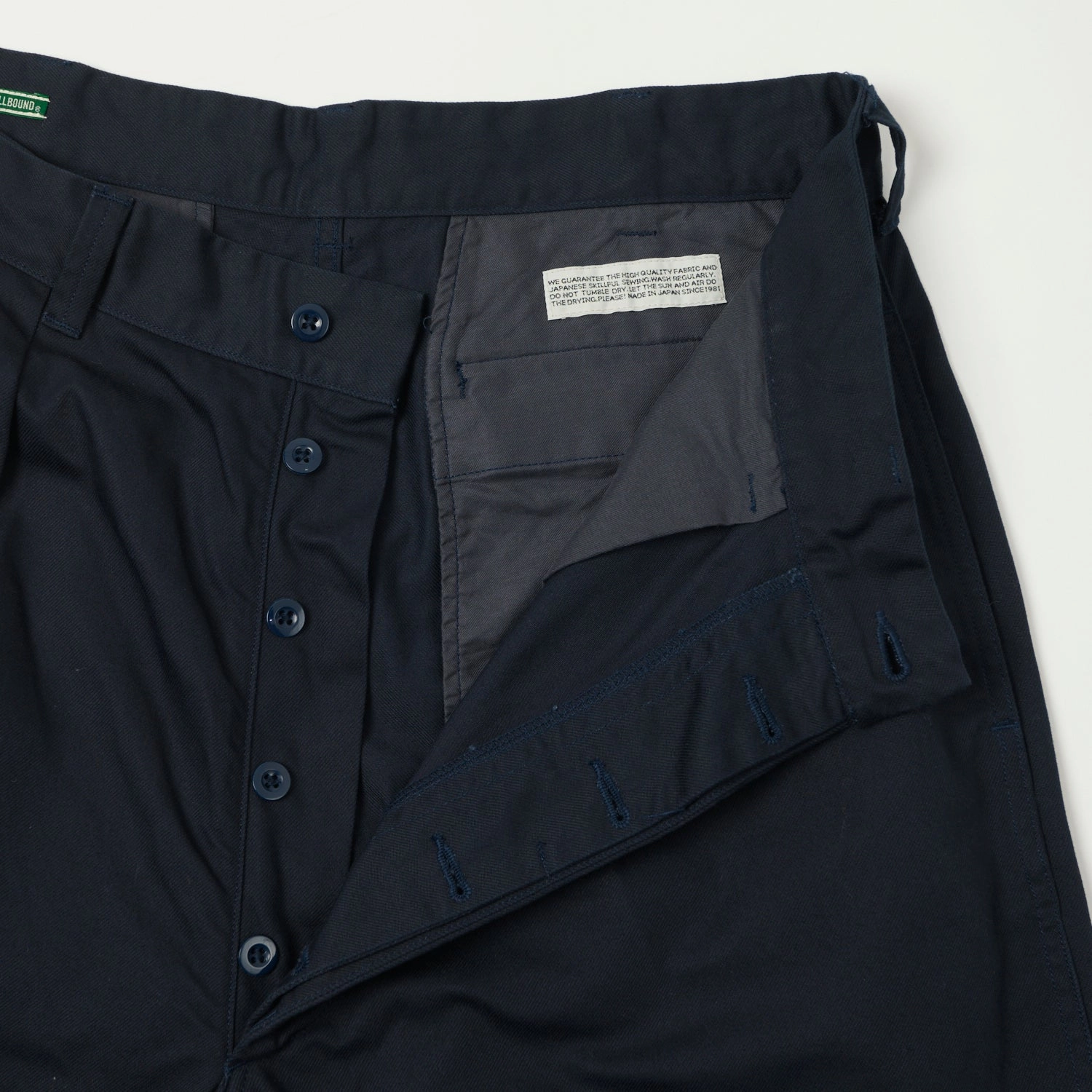 All Day Wear Flex Wear Design Spellbound Double Pleat French Trousers - Navy