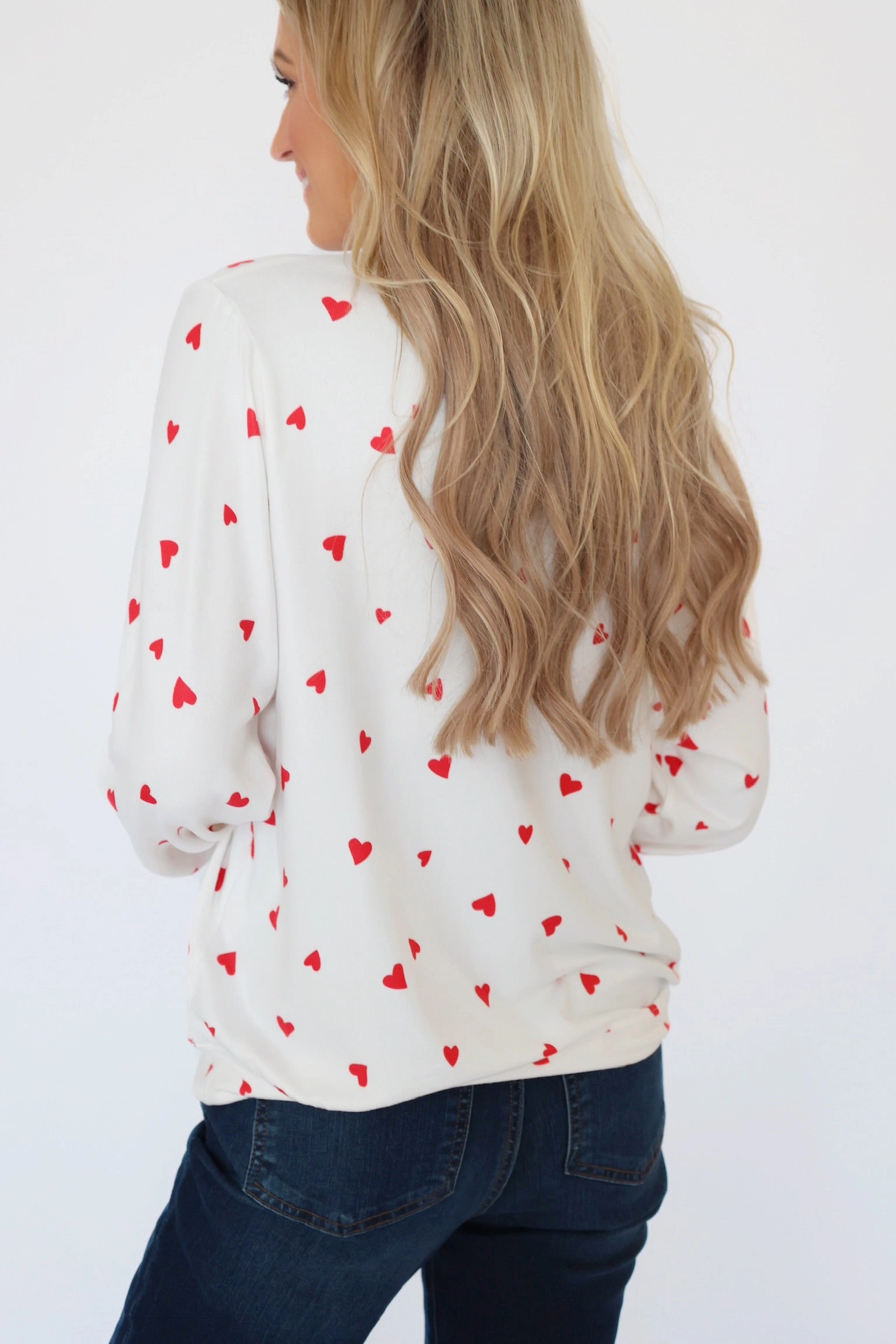 High Collar Protection Design Classic Heart Long Sleeve Top (FINAL SALE)