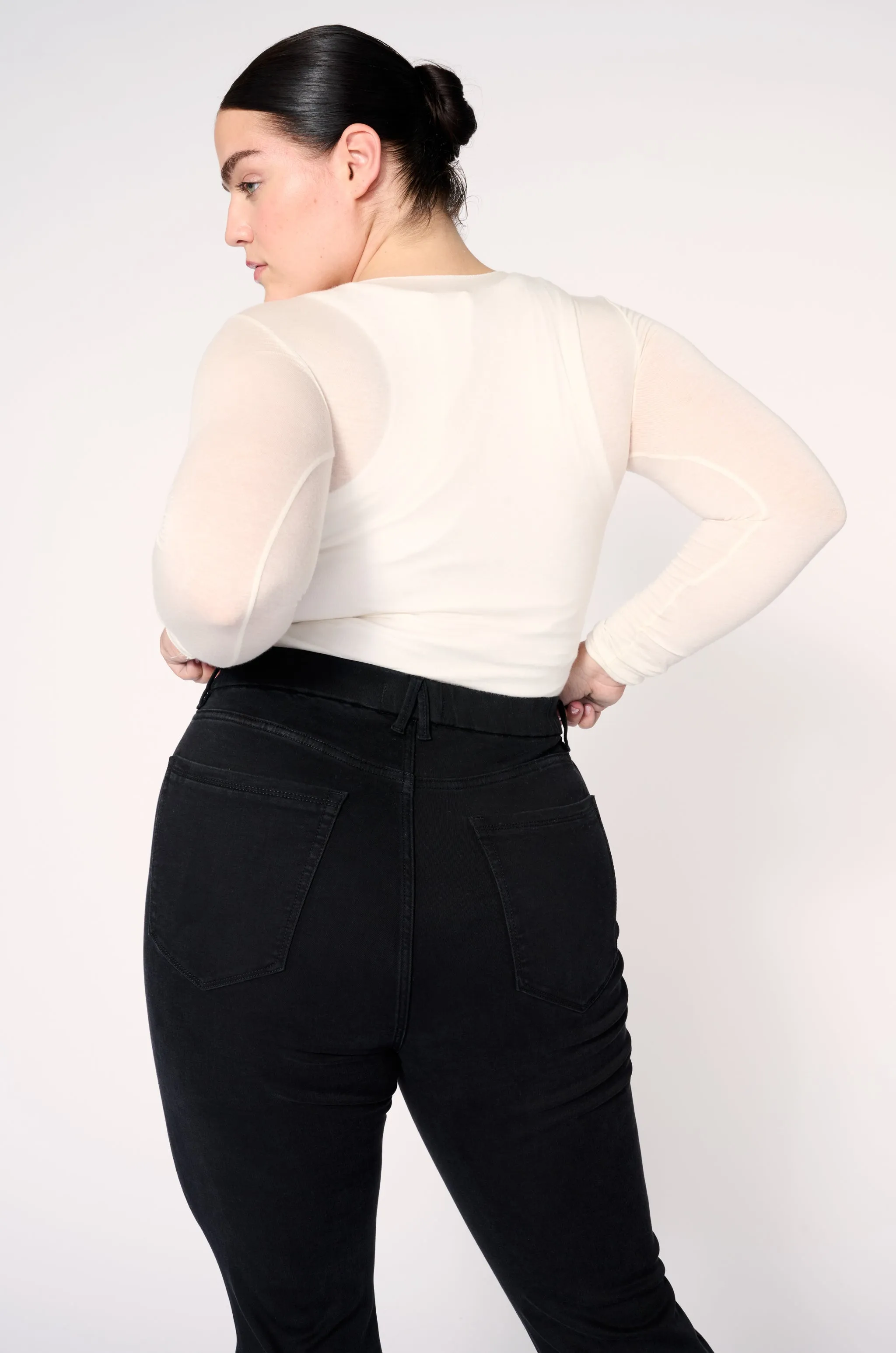 DXB PLUS PULL ON - FLARE | JET BLACK