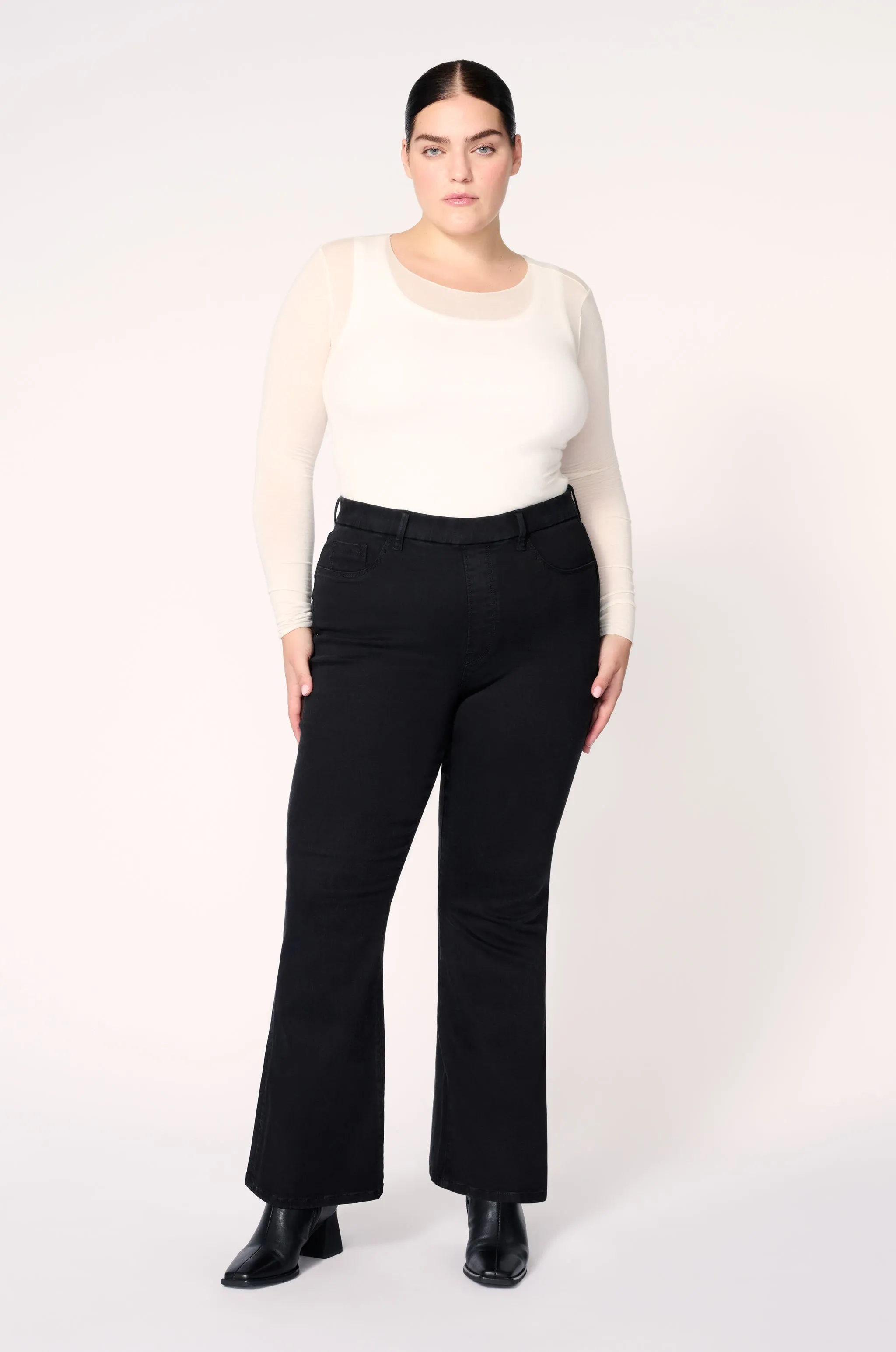 DXB PLUS PULL ON - FLARE | JET BLACK