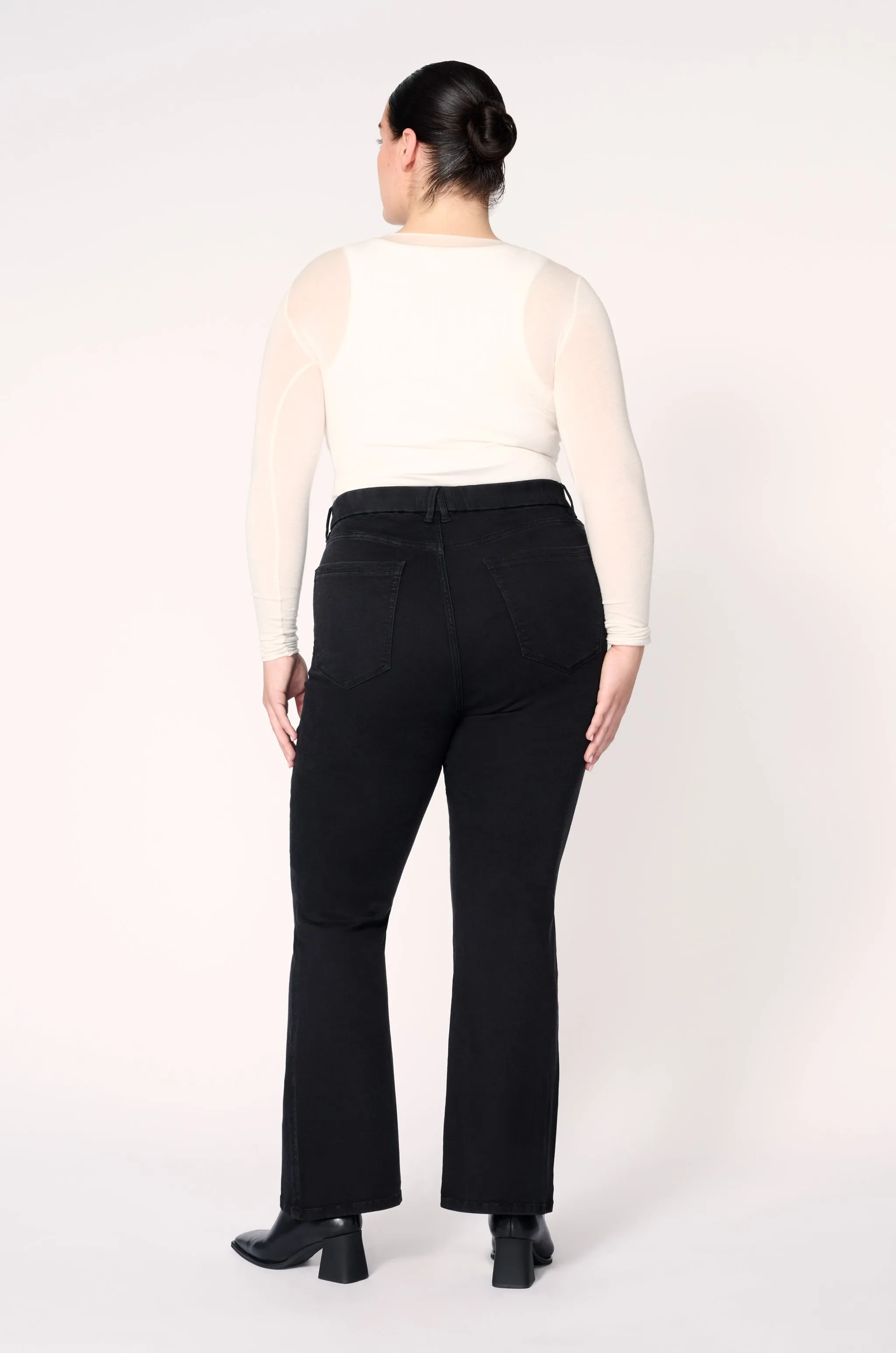 DXB PLUS PULL ON - FLARE | JET BLACK