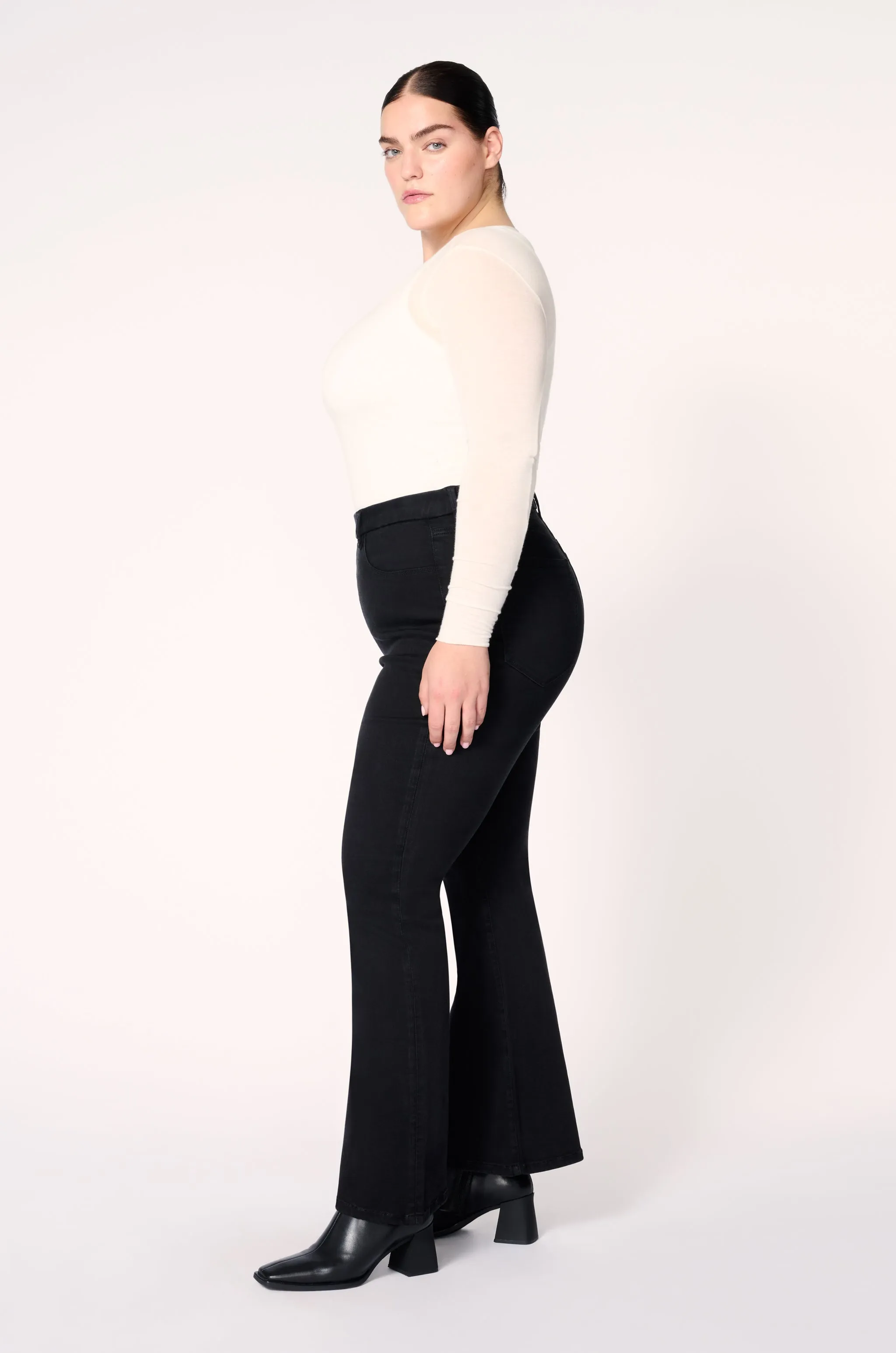 DXB PLUS PULL ON - FLARE | JET BLACK