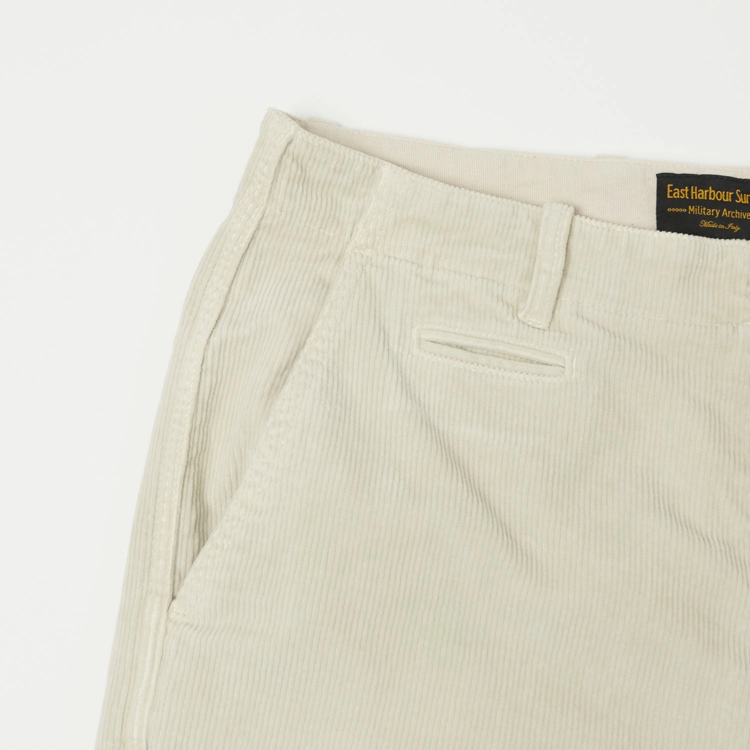 East Harbour Surplus 'Axel 101' Corduroy Trouser - Off White Full Coverage