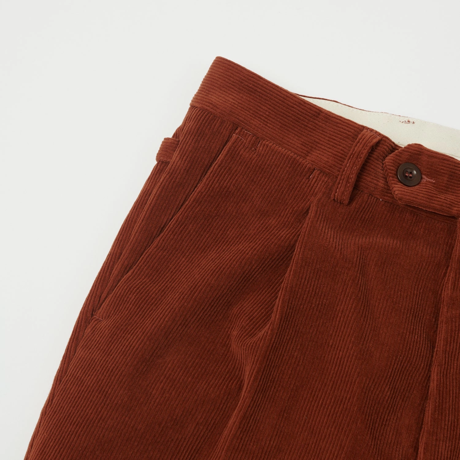 Flexible Waist East Harbour Surplus 'Barry' Corduroy Trouser - Rust