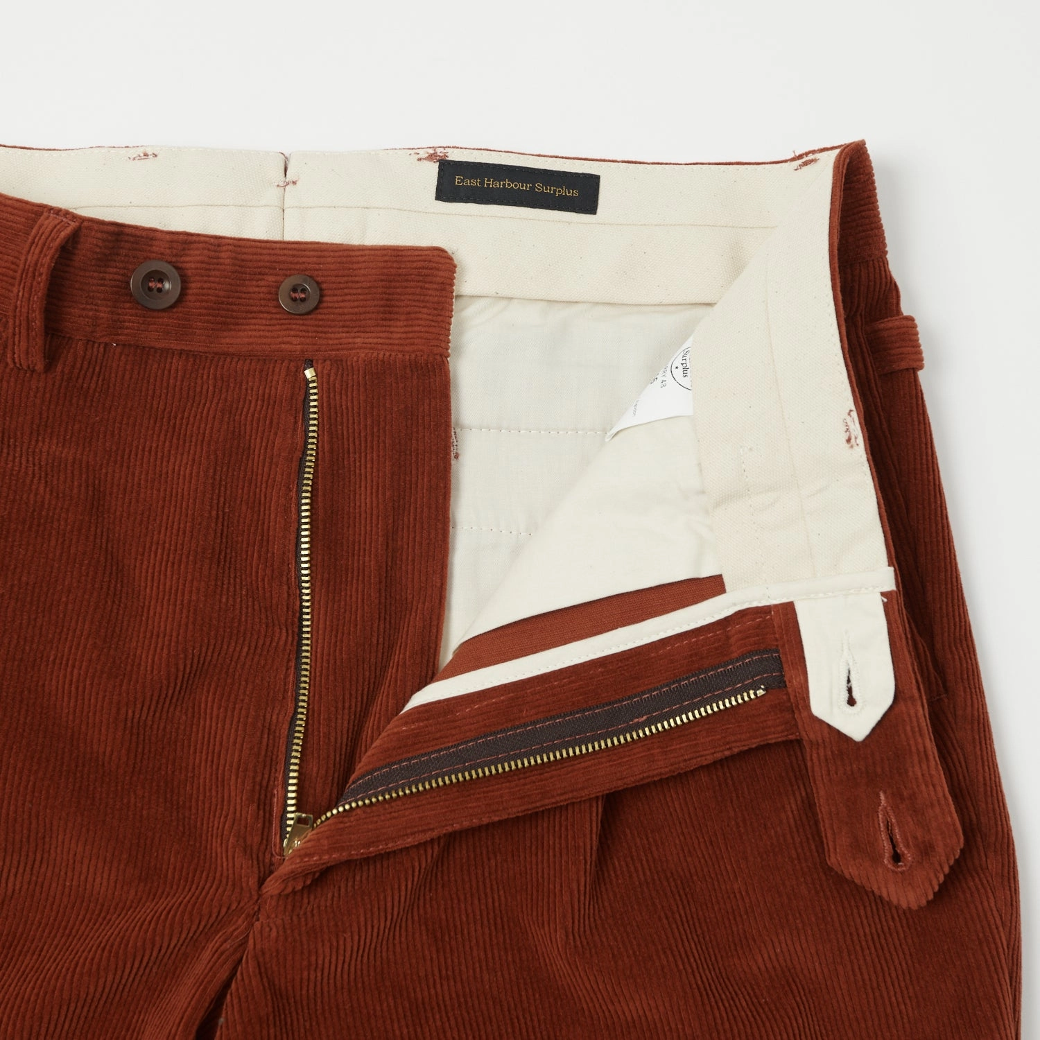 East Harbour Surplus 'Barry' Corduroy Trouser - Rust Ultra Soft