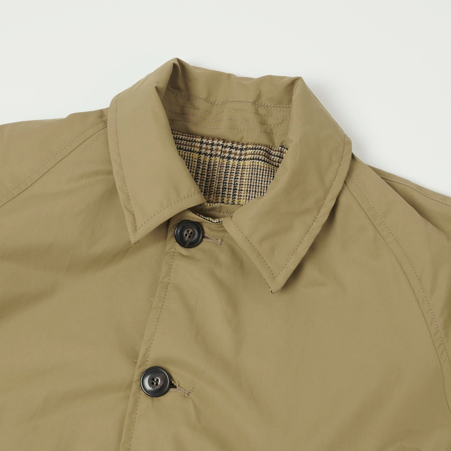 Wool blend All Day Comfort East Harbour Surplus 'Benson' Reversible Trench Coat - Tan/Check