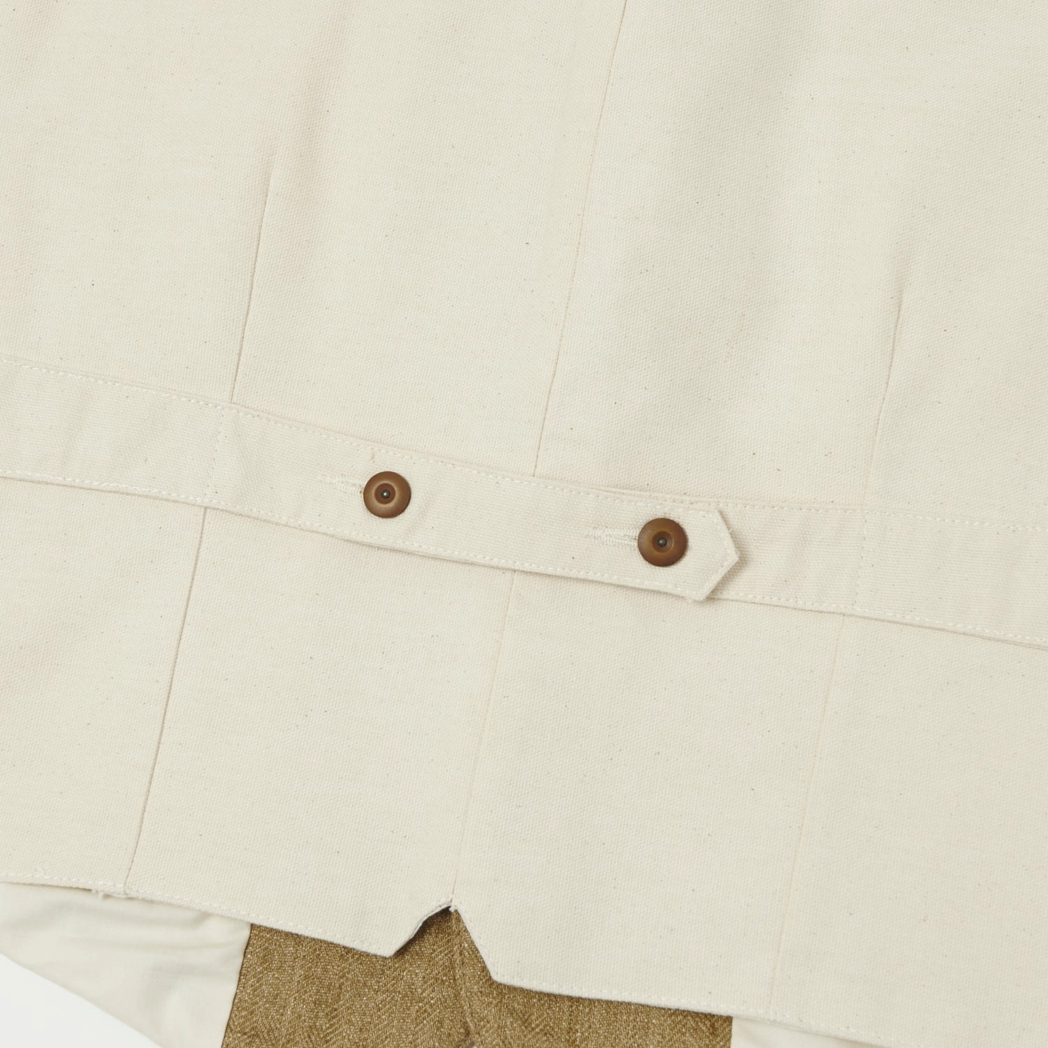 East Harbour Surplus 'Smith'  Vest - Herringbone Brown/White Simple Modern Piece Zippered Pockets