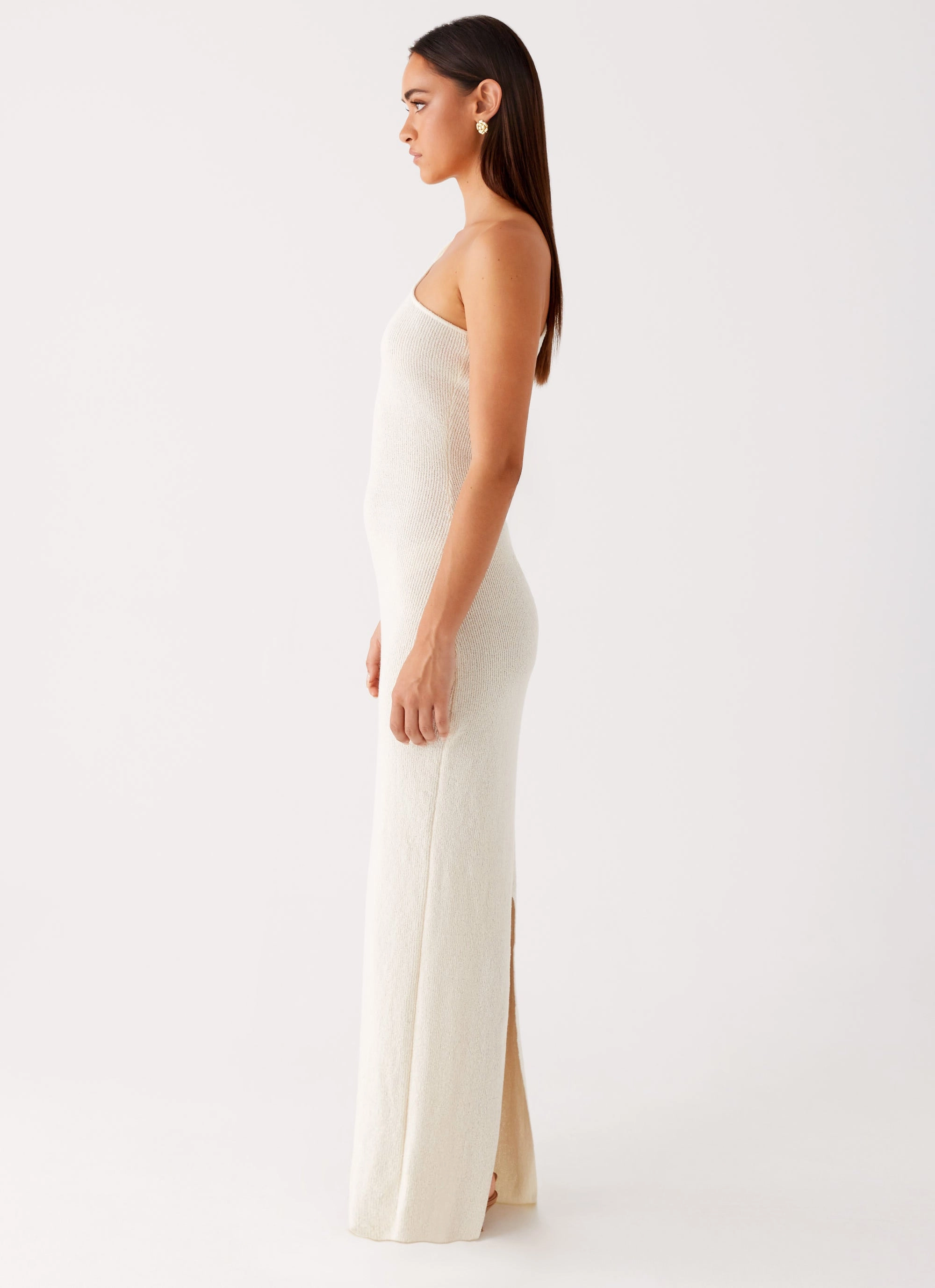 Easton Knit Maxi Dress - White Monochrome Mood