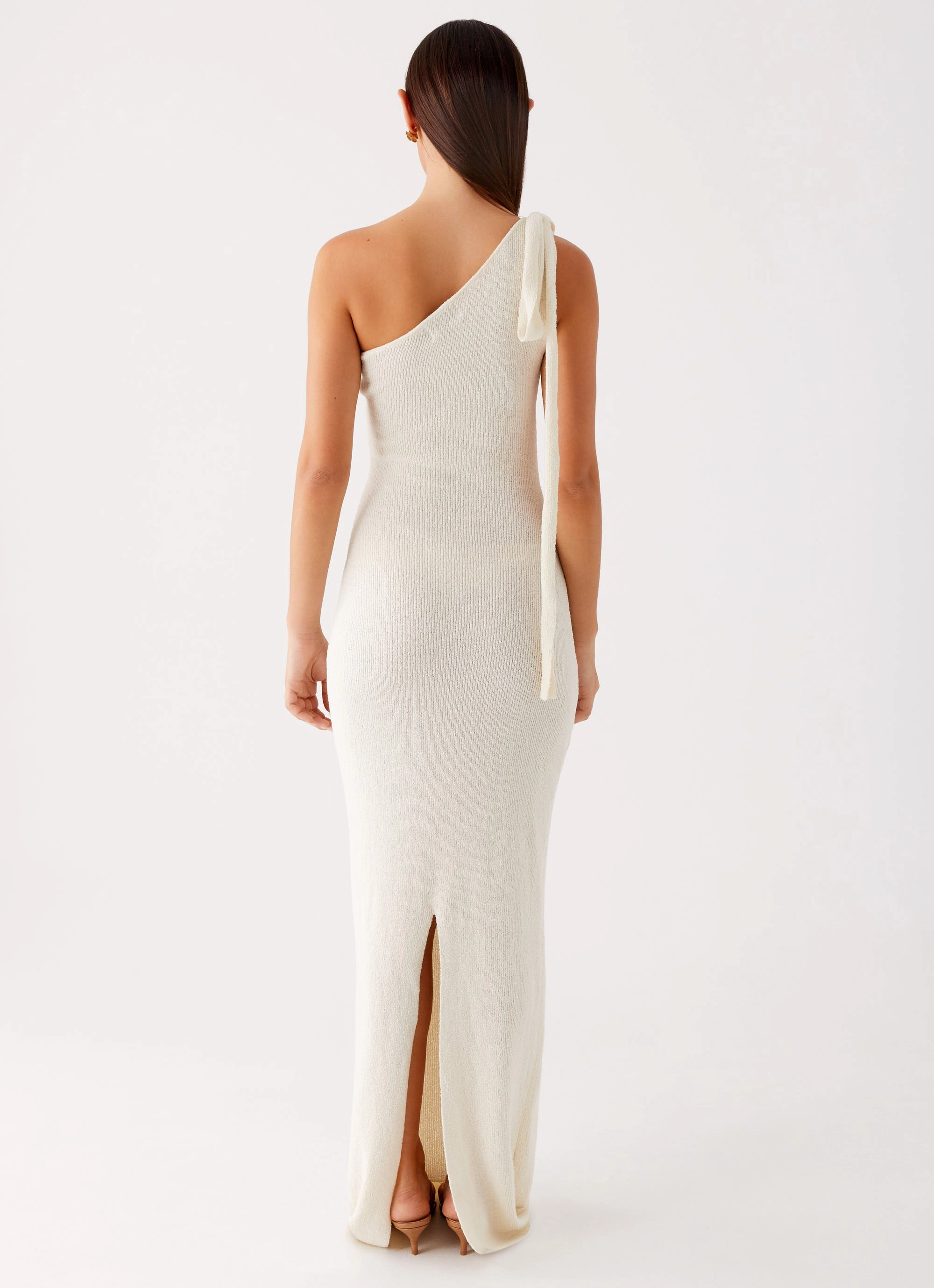 Easton Knit Maxi Dress - White Easy Mood Flare Breeze