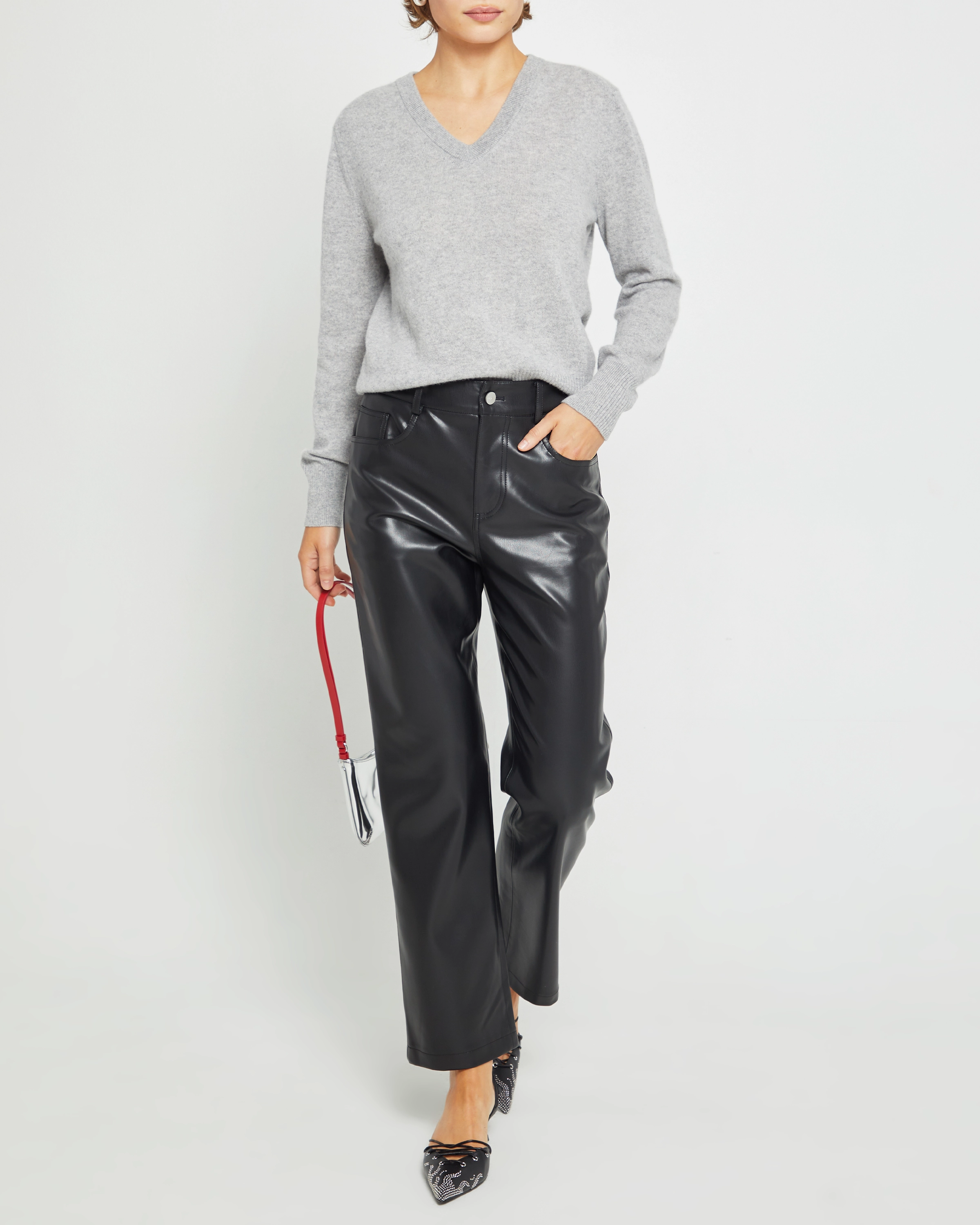 Emily Vegan Leather Pant Breathable Lining