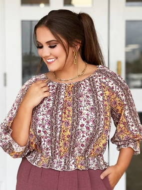 Workout Apparel Rosey Woven Top- Final Sale