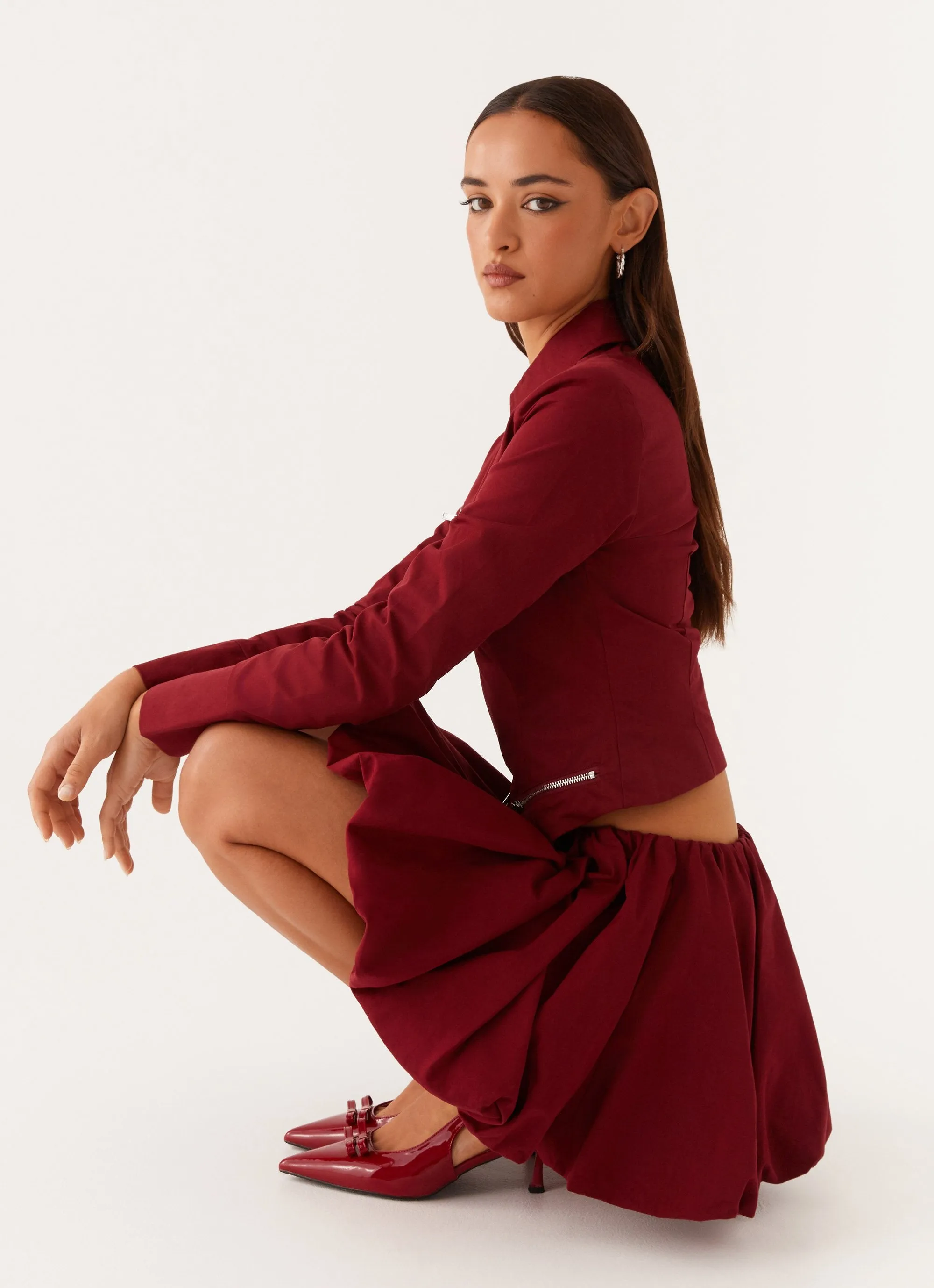 Vesper Bubble Mini Skirt - Mulberry Light Mood
