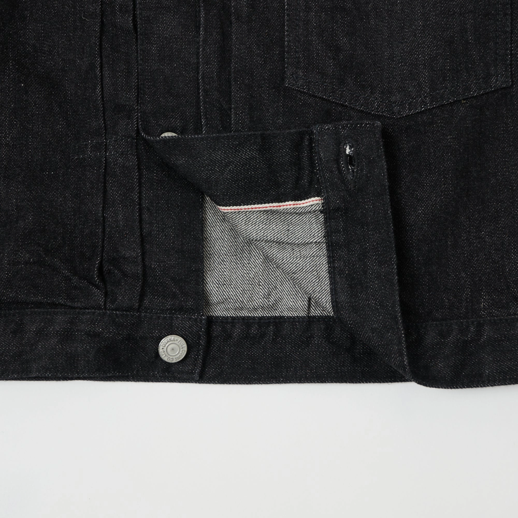 Sporty Touch Contemporary Fit Full Count 2107 13.75oz Type I Denim Jacket - Black One Wash