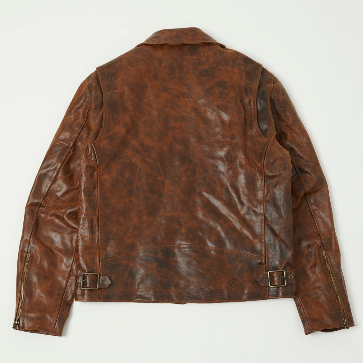 Shangri-La Heritage 'Varenne' Horsehide Leather Jacket - Whiskey AirflowVents Fade Resistant Dye Method