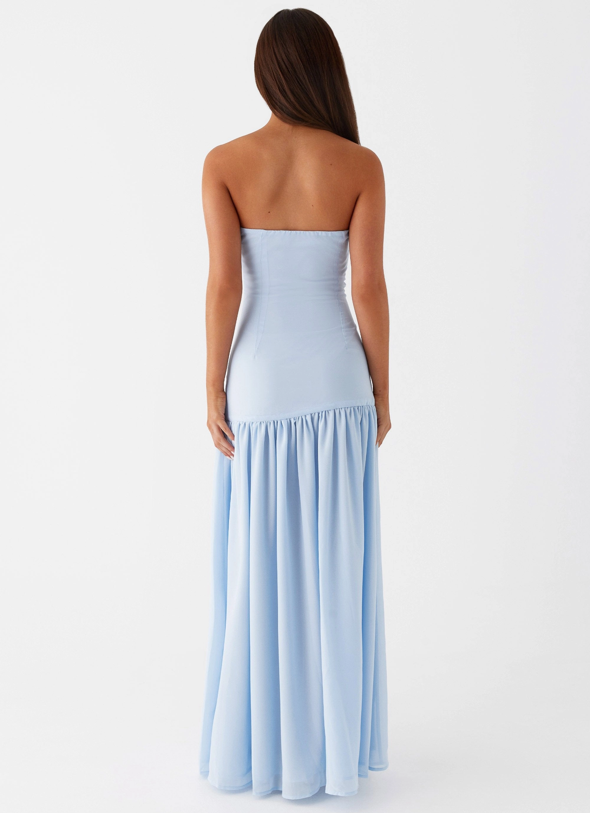 Photo Light Eden Strapless Maxi Dress - Blue
