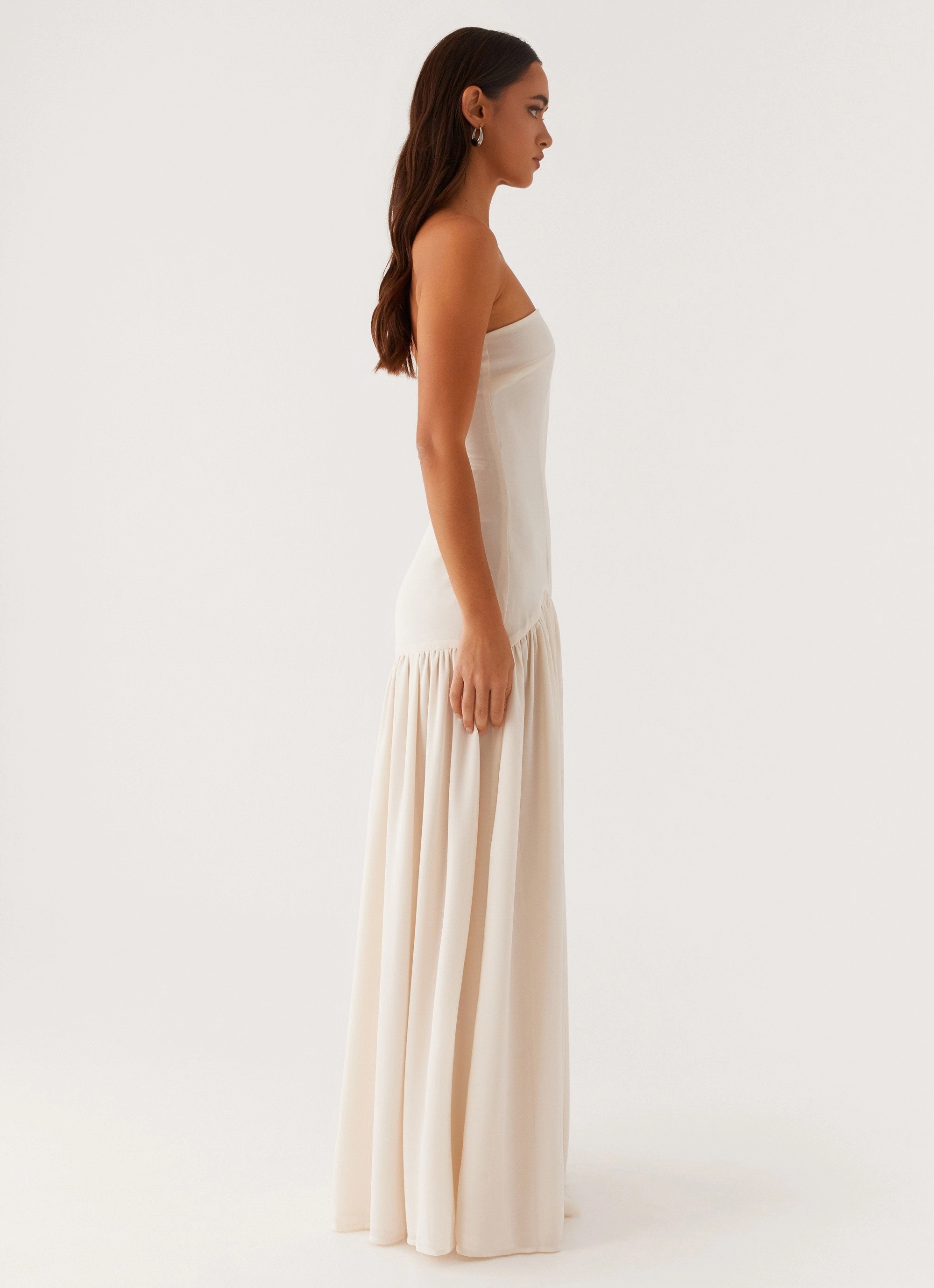 Eden Strapless Maxi Dress - Ivory Vibrant Colors All-Occasion Look