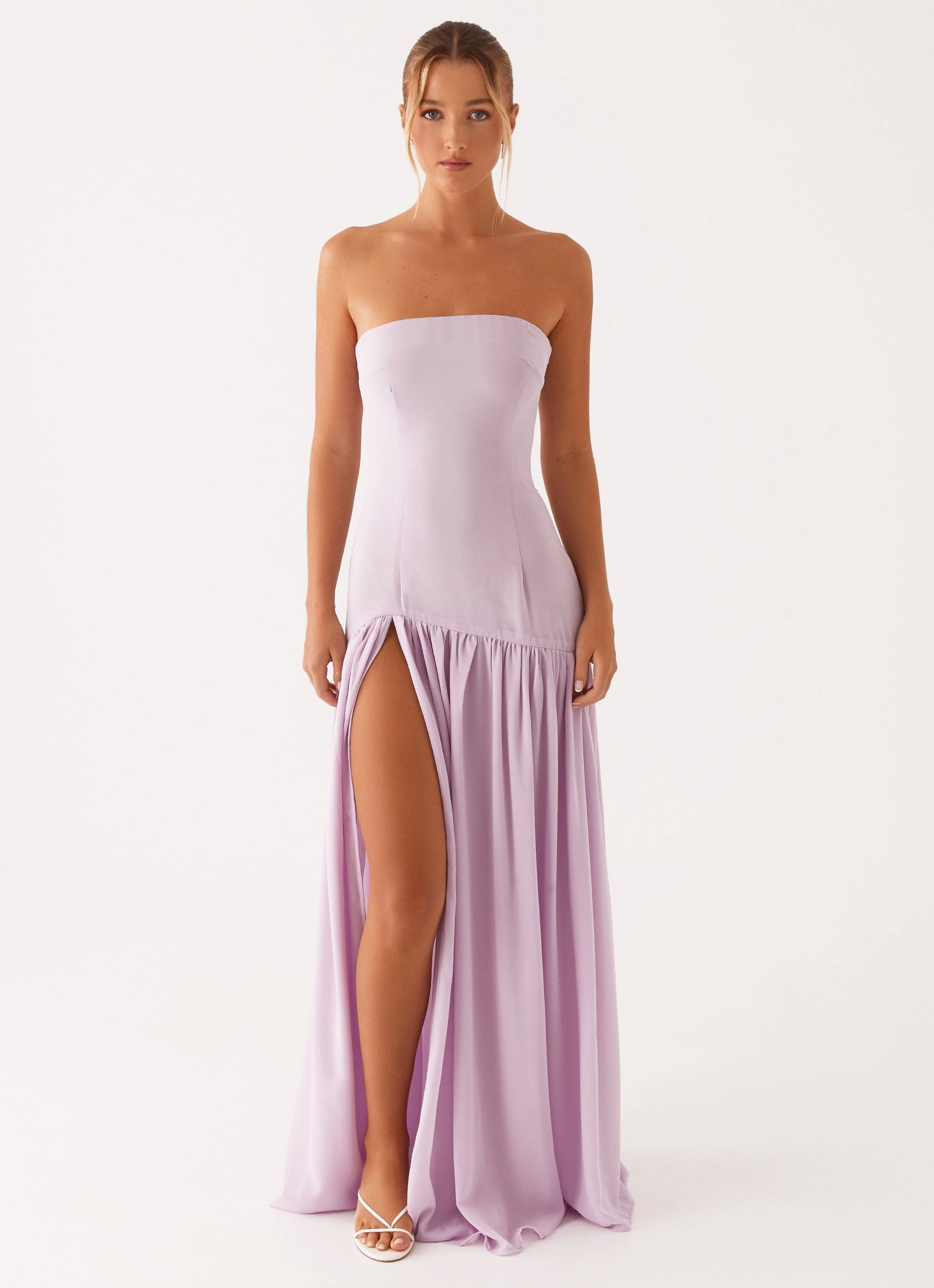 Eden Strapless Maxi Dress - Lilac City Style Chilly Wear