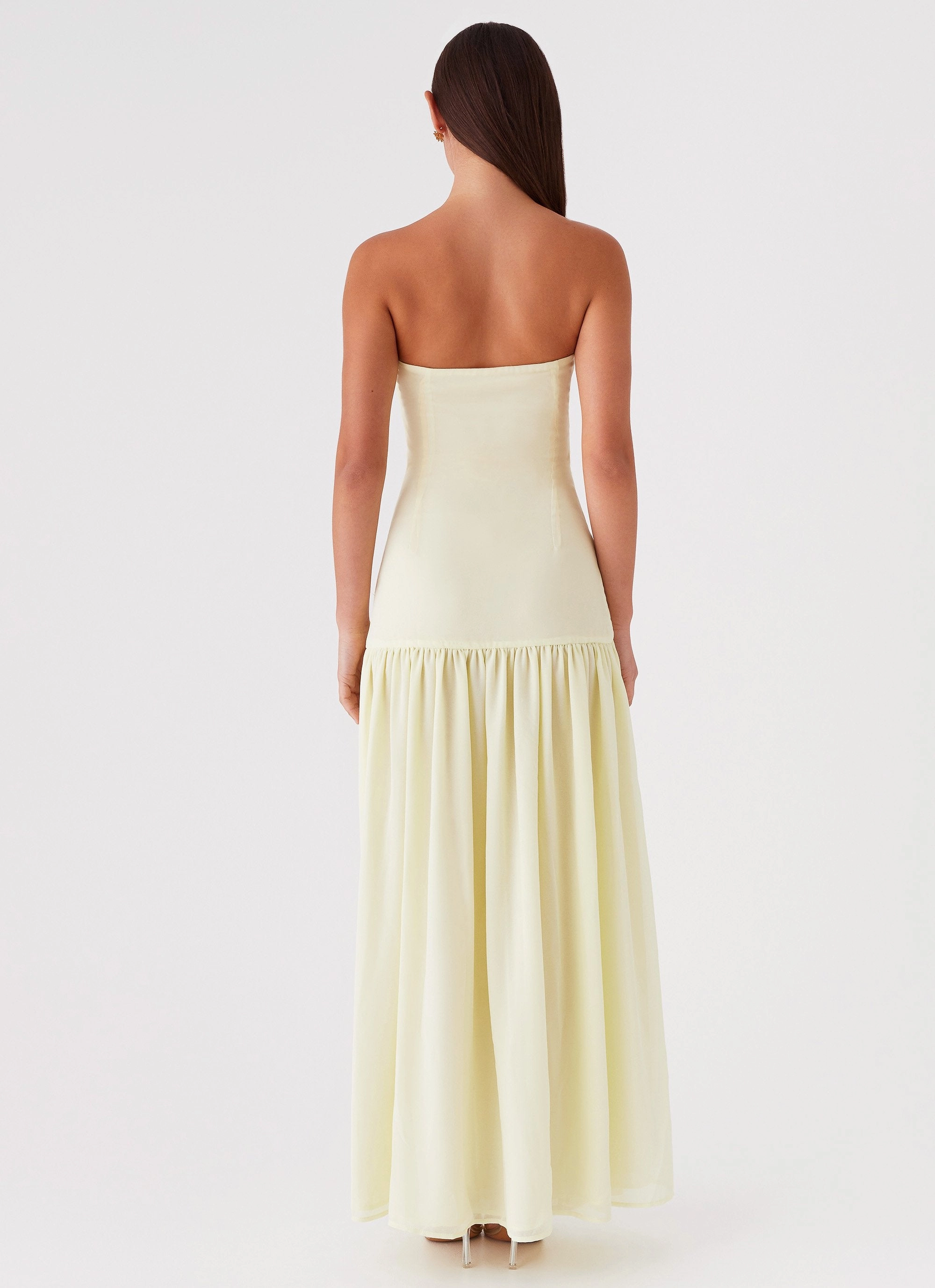 Breathable Style Life Soft Eden Strapless Maxi Dress - Yellow