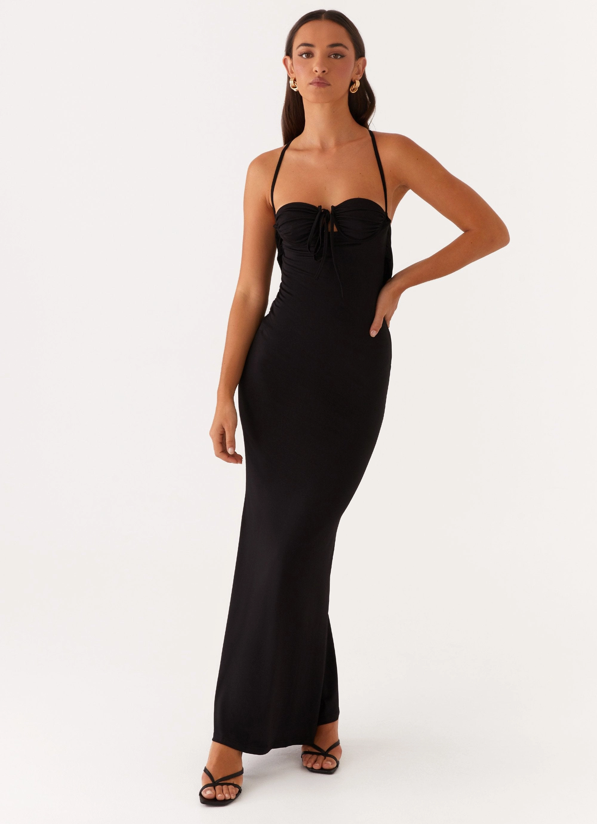 custom-fit Bombshell Maxi Dress - Black