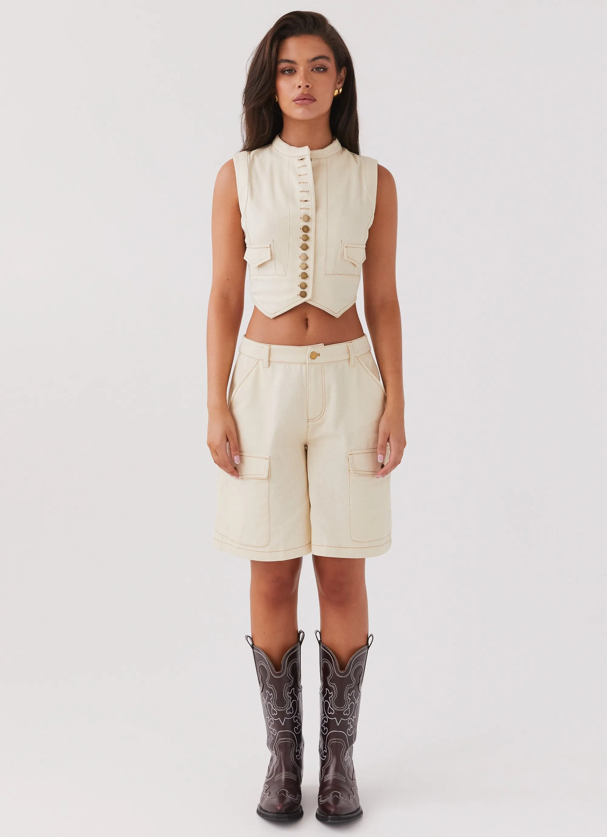 Edina Cargo Top - Antique Durable Stitch Pattern