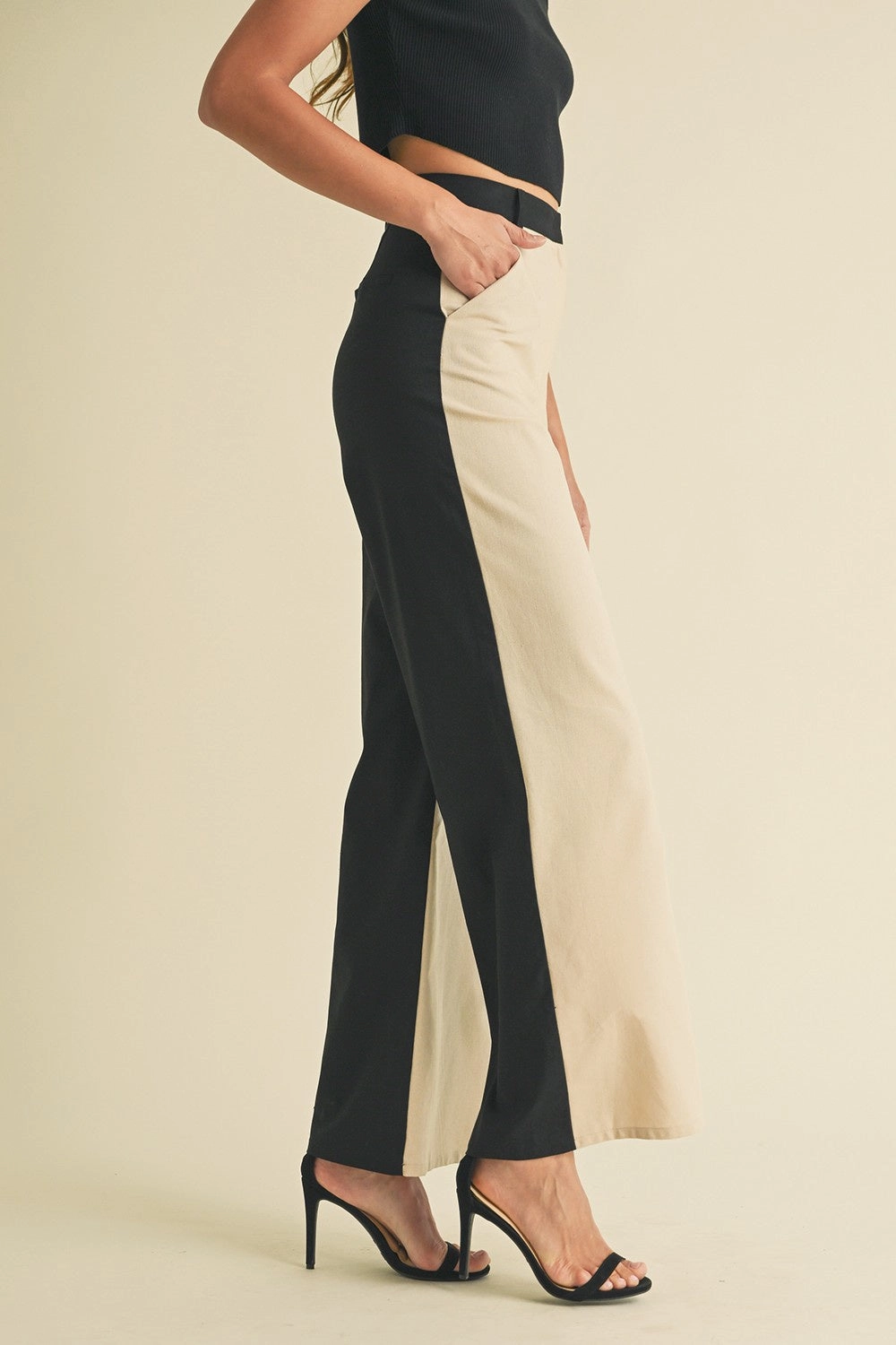 Edition Colorblock Trousers SlipResistant DoubleLayered Neckline