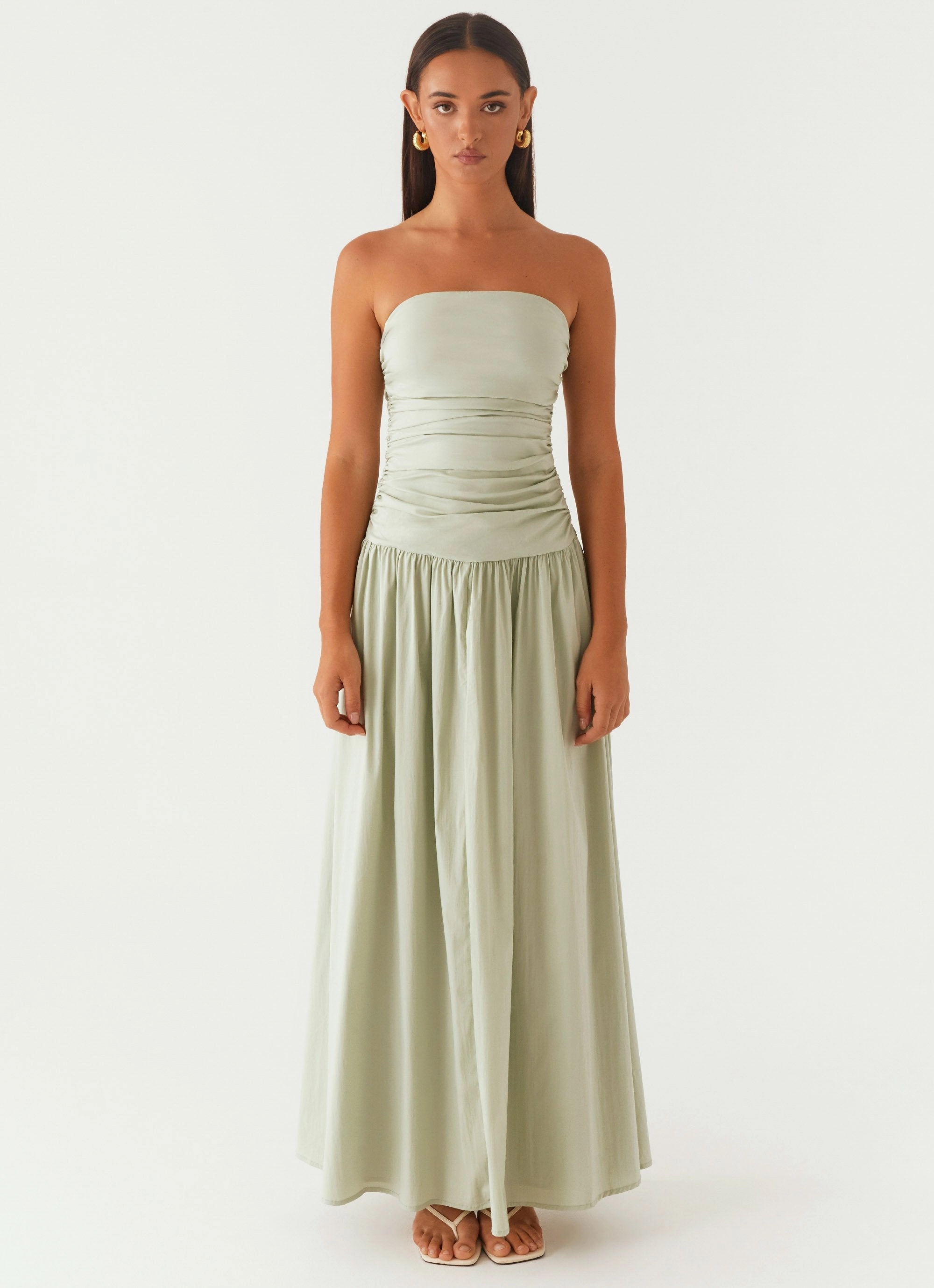 Carmel Maxi Dress - Sage Polished Finish OdorControlTreatment
